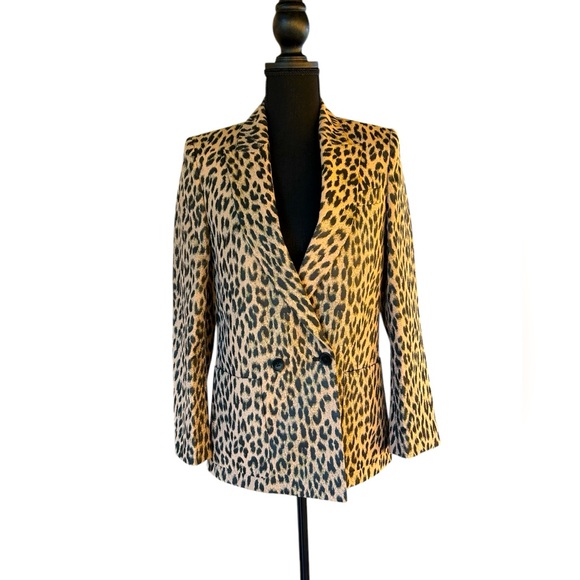 Zadig & Voltaire Leopard Print Blazer Size 36 women’s 10 - Picture 1 of 10
